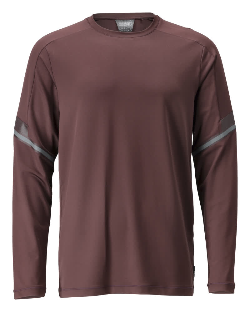 Mascot T-Shirt Langarm Customized Bordeaux