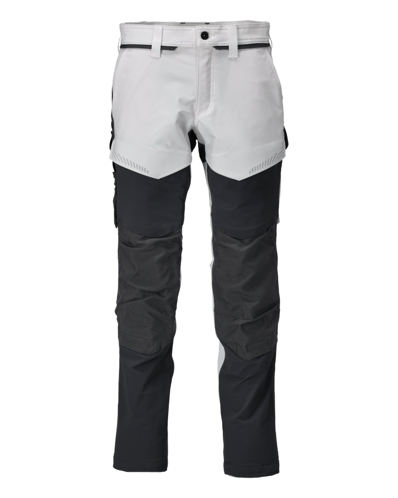 Mascot Hose mit Knietaschen Customized Weiß/Anthrazitgrau