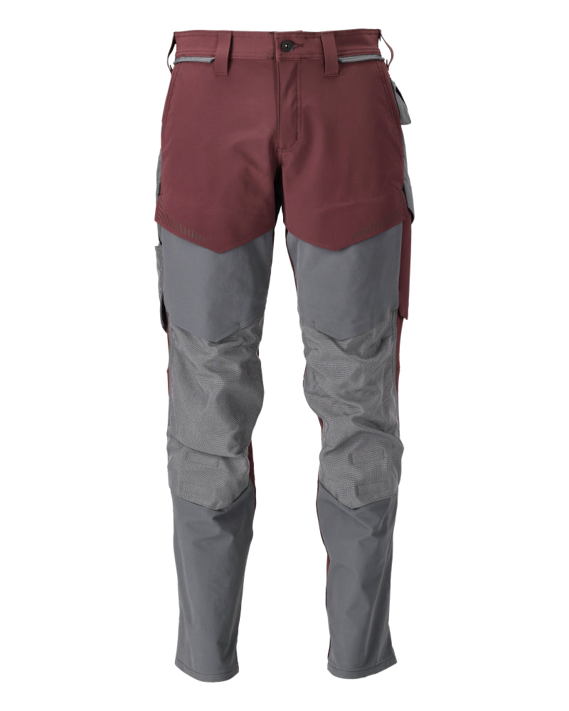 Mascot Hose mit Knietaschen Customized Bordeaux/Anthrazitgrau