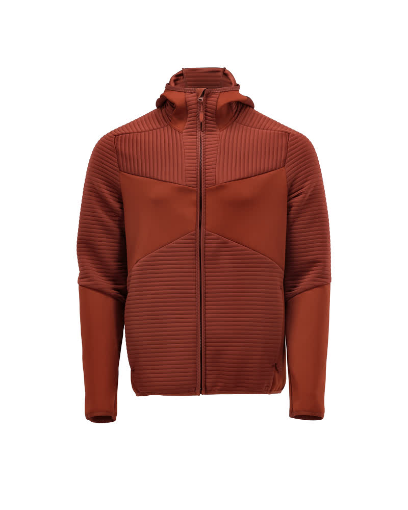 Mascot Fleece Kapuzensweatshirt mit Reißverschluss Customized Herbstrot