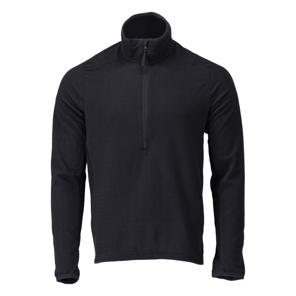 Mascot Microfleece Pullover mit kurzem Reißverschluss Customized Schwarzblau