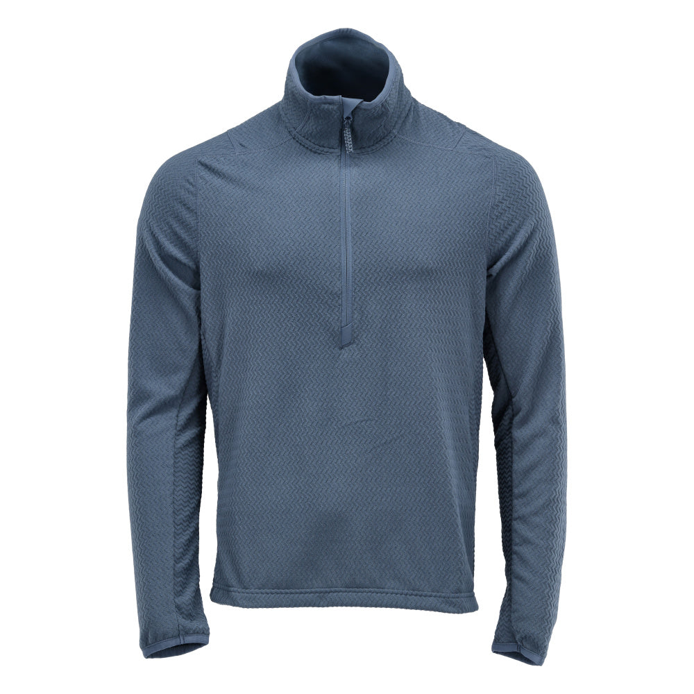 Mascot Microfleece Pullover mit kurzem Reißverschluss Customized Steinblau