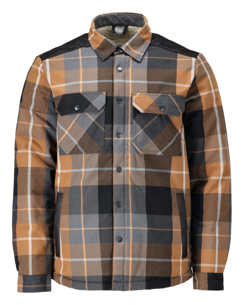 Mascot Hemd aus Flanell kariert Futter Customized Customized Nussbraun-kariert