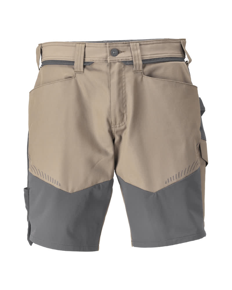 Mascot Short Customized mit Stretch Zones Customized Dunkel Sandbeige/Anthrazitgrau
