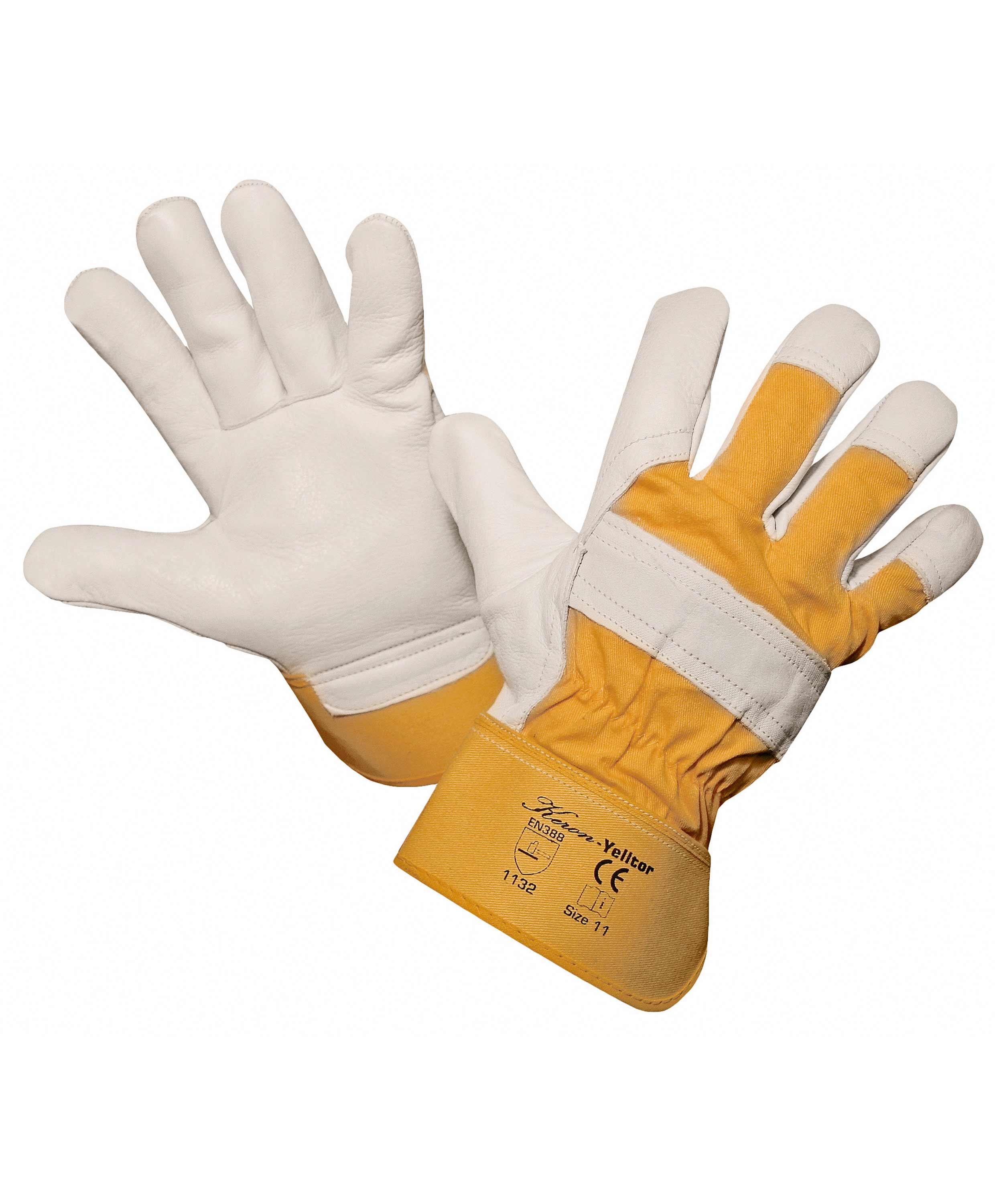 Rindsleder-Arbeitshandschuh Yelltor beige
