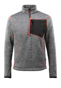 Mascot Strickpullover mit kurzem Reißverschluss Hardwear Reims Grau-meliert