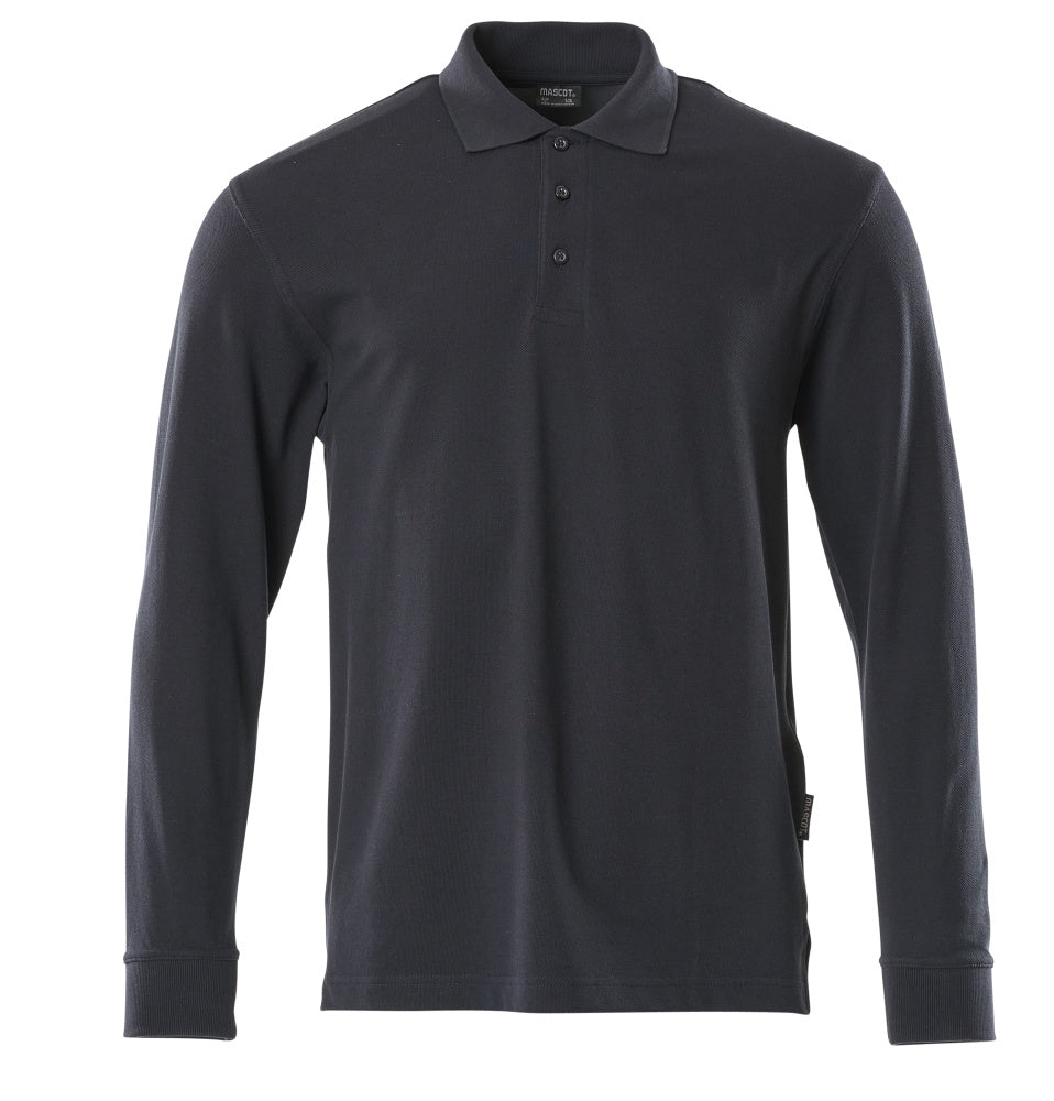 Mascot Polo-Shirt Langarm Crossover Manila A Graphitblau
