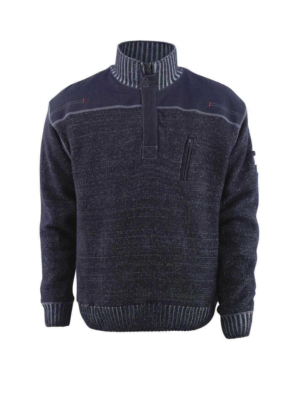 Mascot Strickpullover mit kurzem Reißverschluss Frontline Naxos Blaugrau