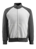 Mascot Sweatshirt mit Reißverschluss Unique Amberg Weiß/Dunkelanthrazit