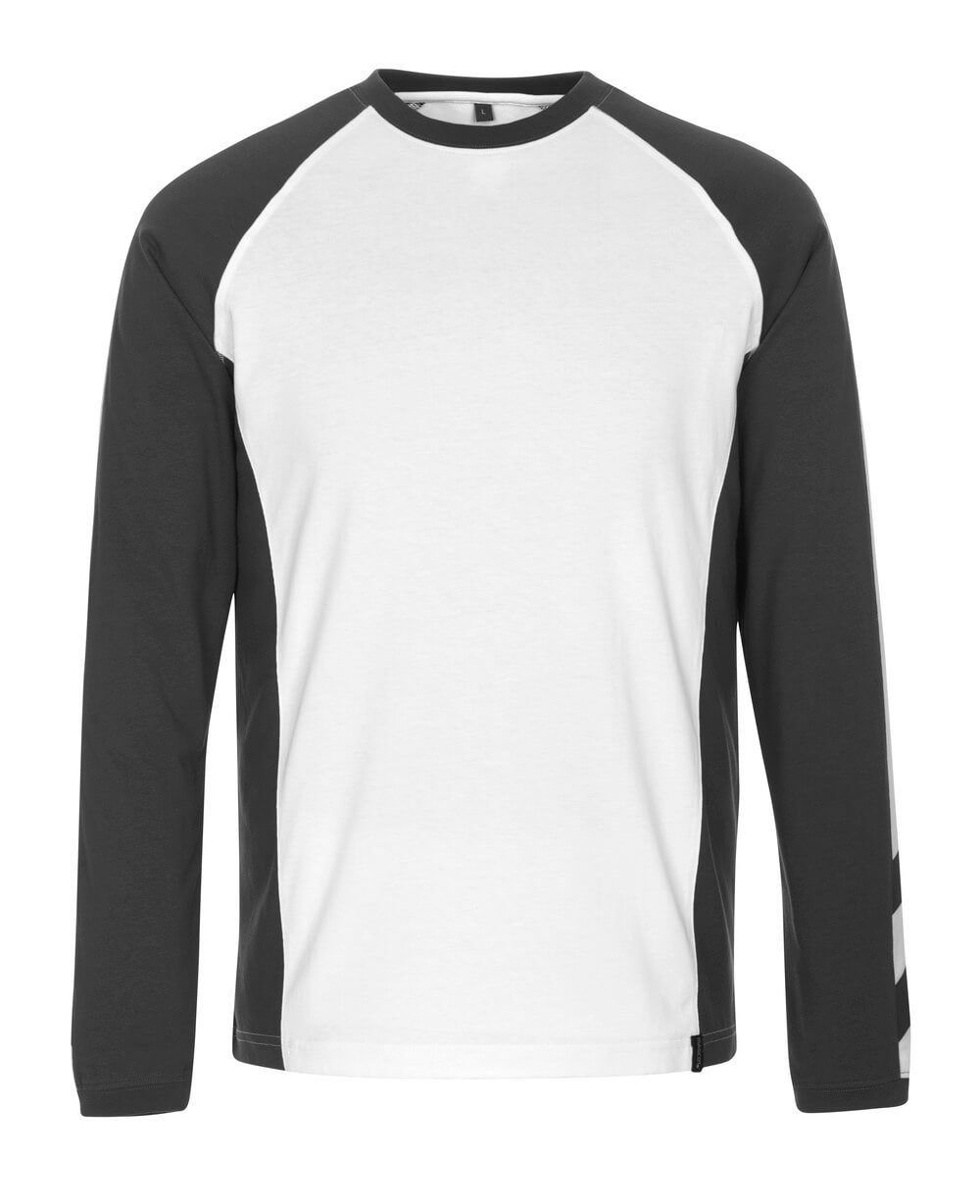 Mascot T-Shirt Langarm Unique Bielefeld Weiß/Dunkelanthrazit