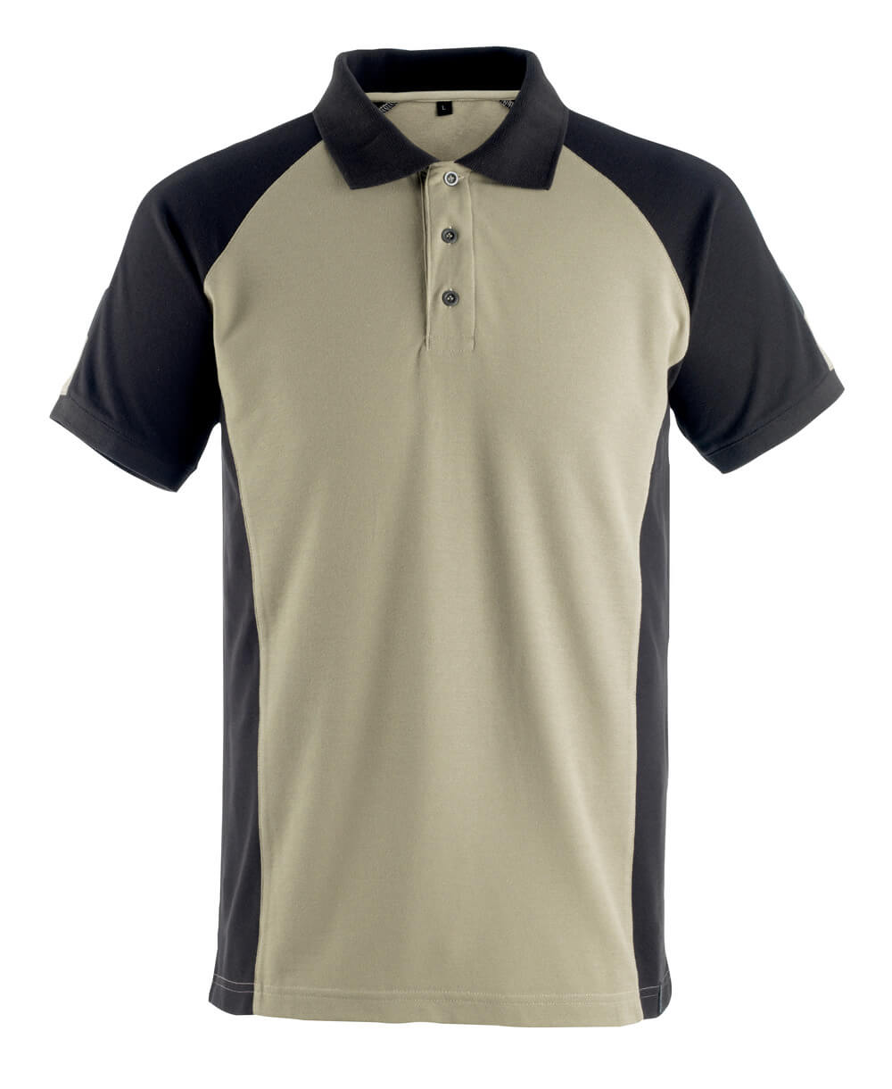 Mascot Polo-Shirt Unique Bottrop Hellkhaki/Schwarz