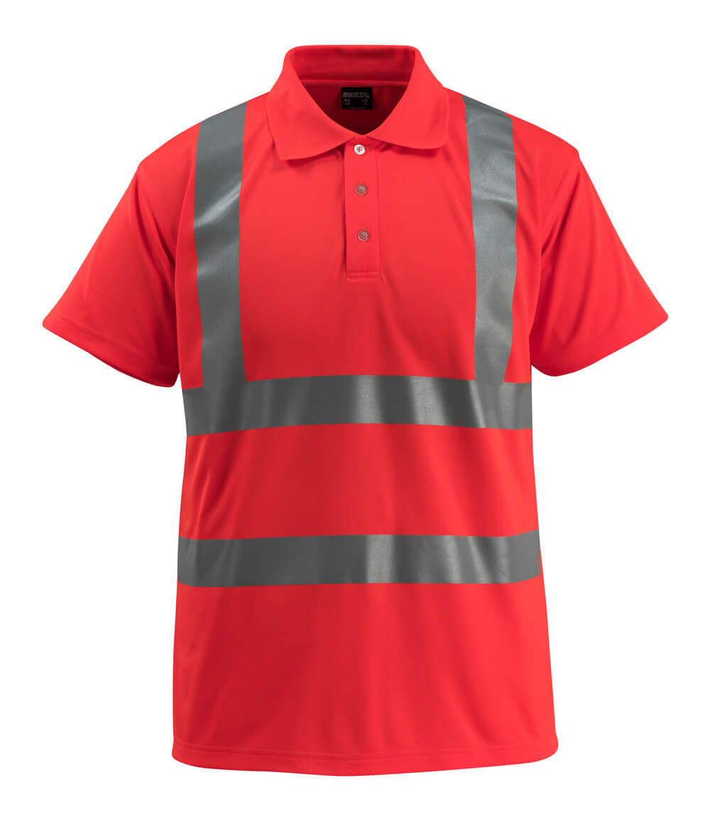 Mascot Polo-Shirt Safe light Bowen Hi-vis Rot