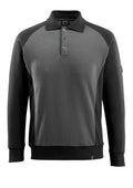 Mascot Polo-Sweatshirt Unique Magdeburg Dunkelanthrazit/Schwarz