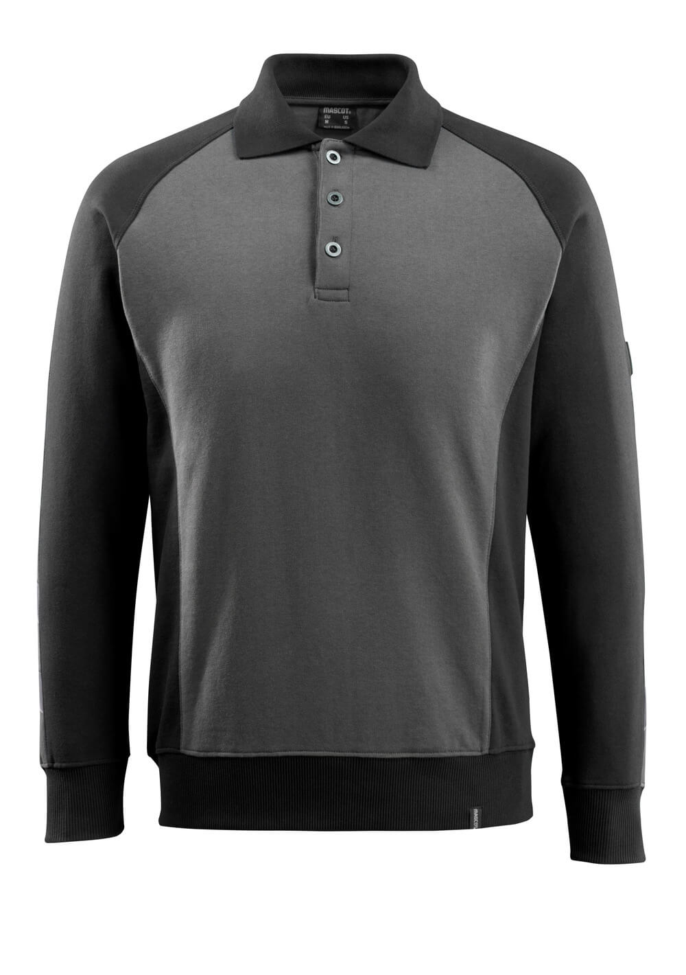 Mascot Polo-Sweatshirt Unique Magdeburg Dunkelanthrazit/Schwarz