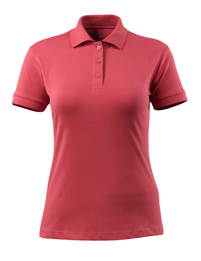Mascot Polo-Shirt Damen Crossover Grasse Himbeerrot