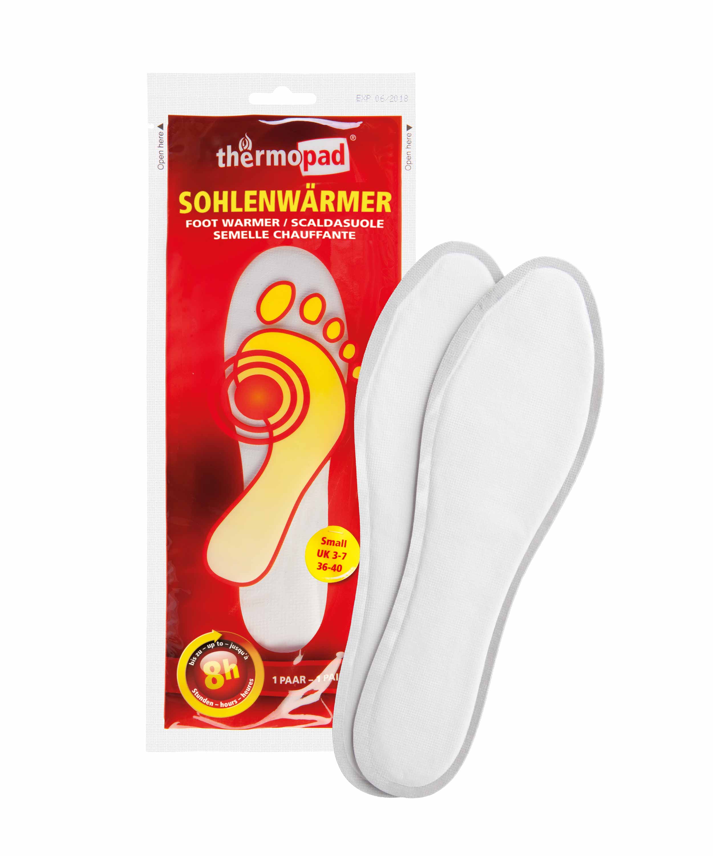Sohlenwärmer im Displaykarton weiß