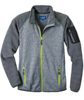 Strickjacke Tweng grau/schwarz-meliert/gelb