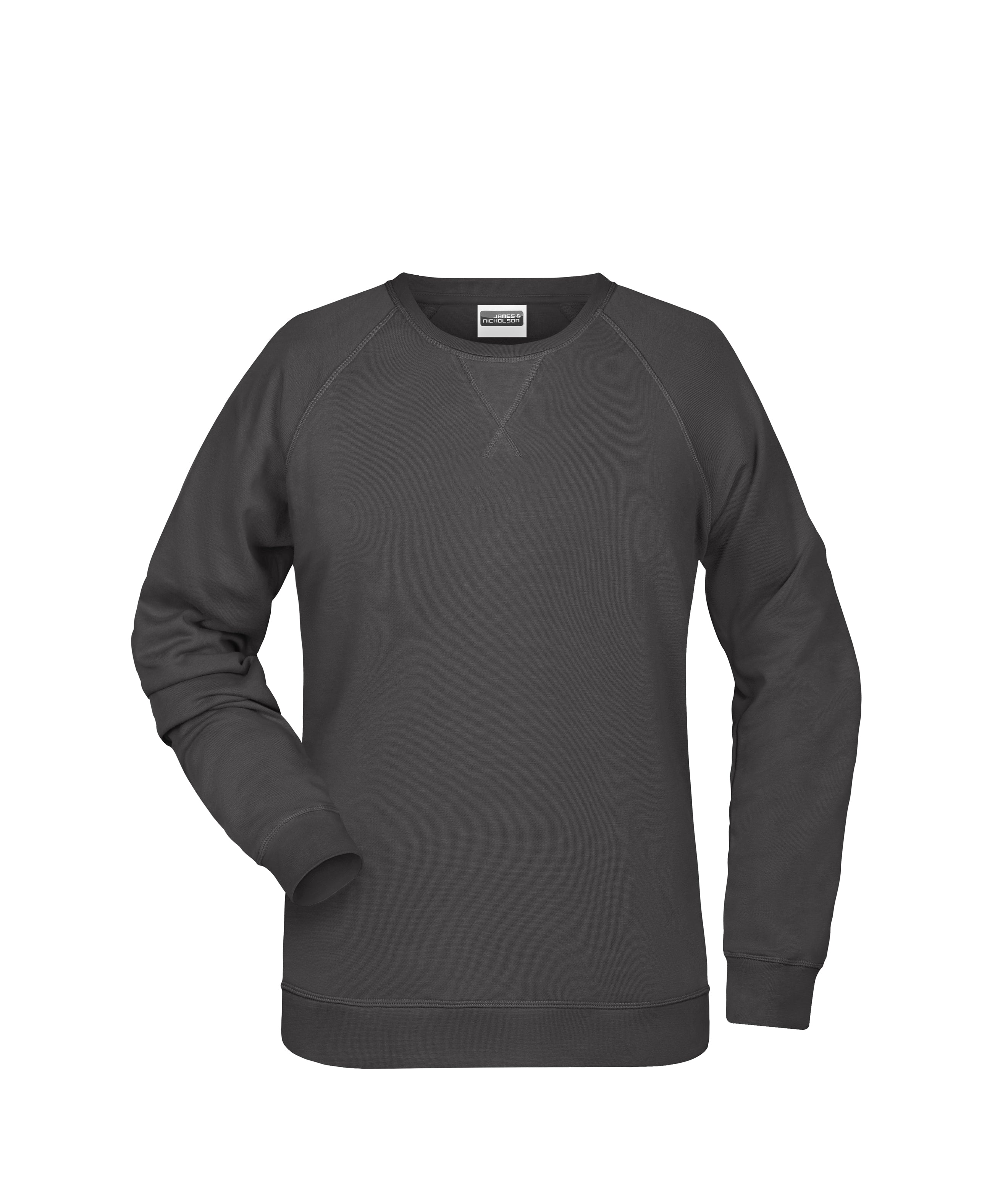 James & Nicholson Leicht tailliertes Damen Sweatshirt graphite