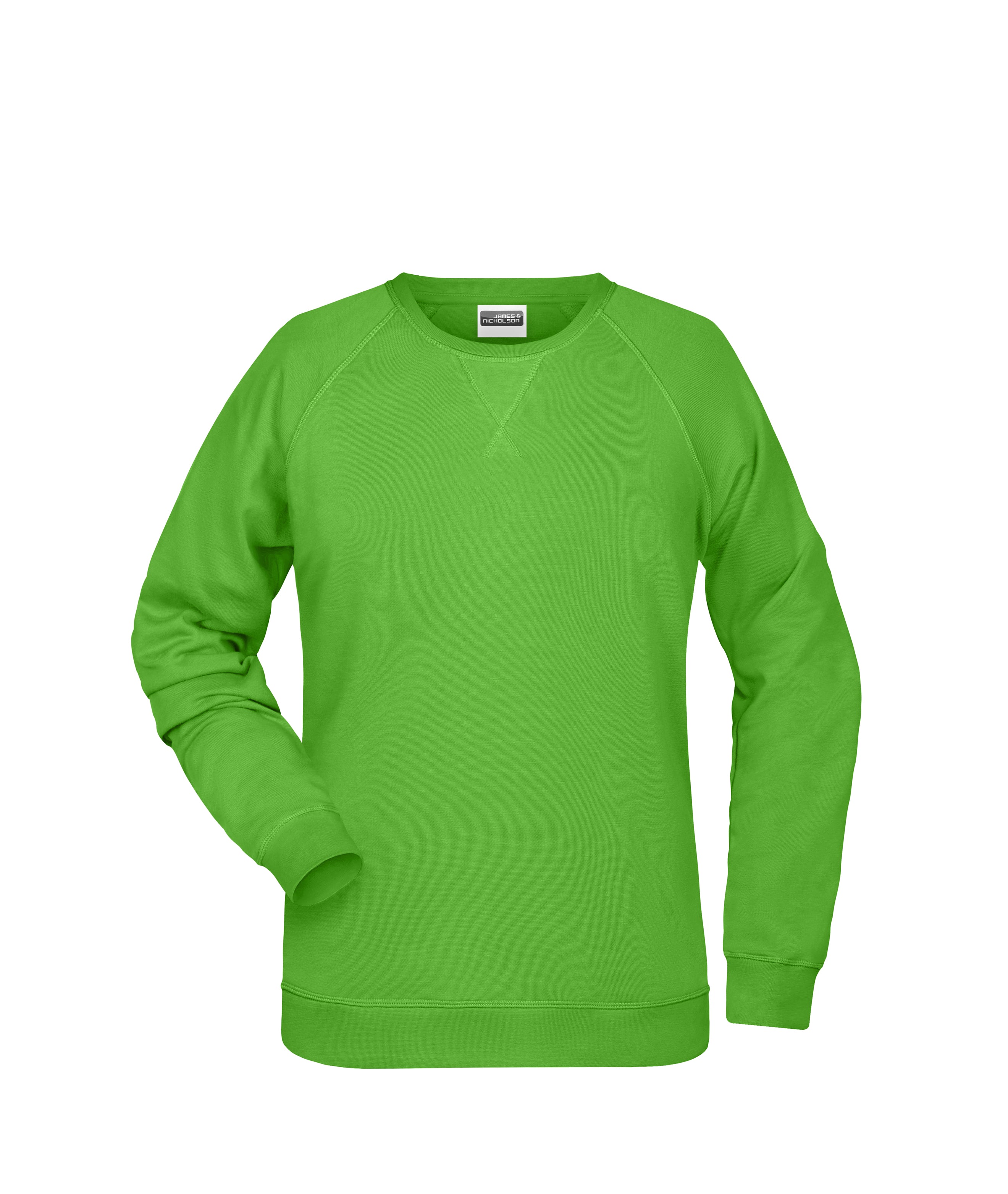 James & Nicholson Leicht tailliertes Damen Sweatshirt lime-green