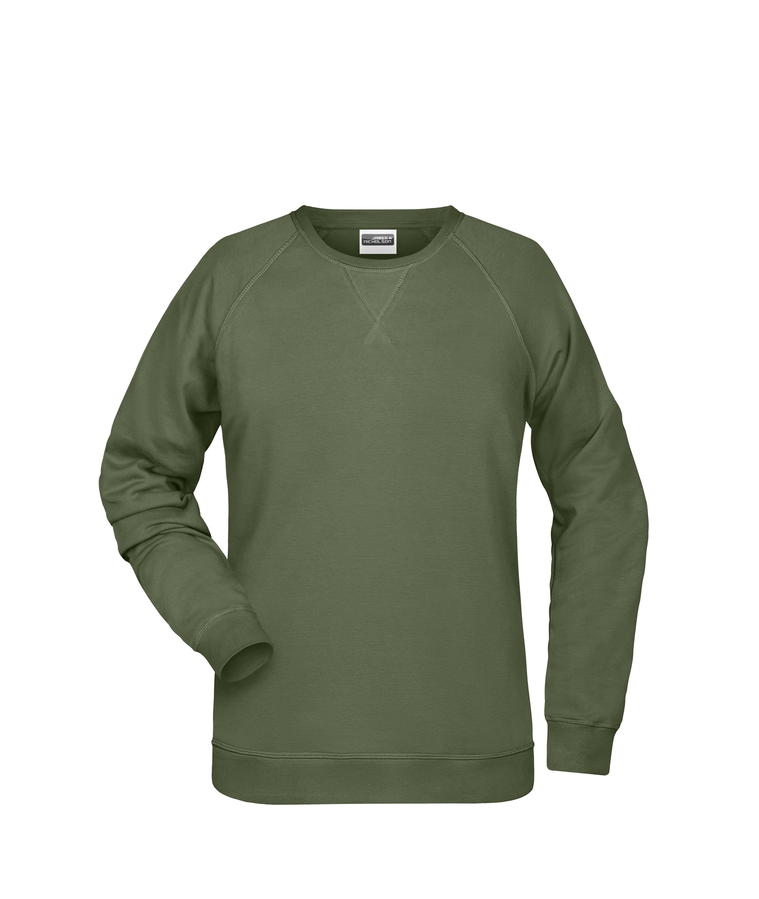 James & Nicholson Leicht tailliertes Damen Sweatshirt olive