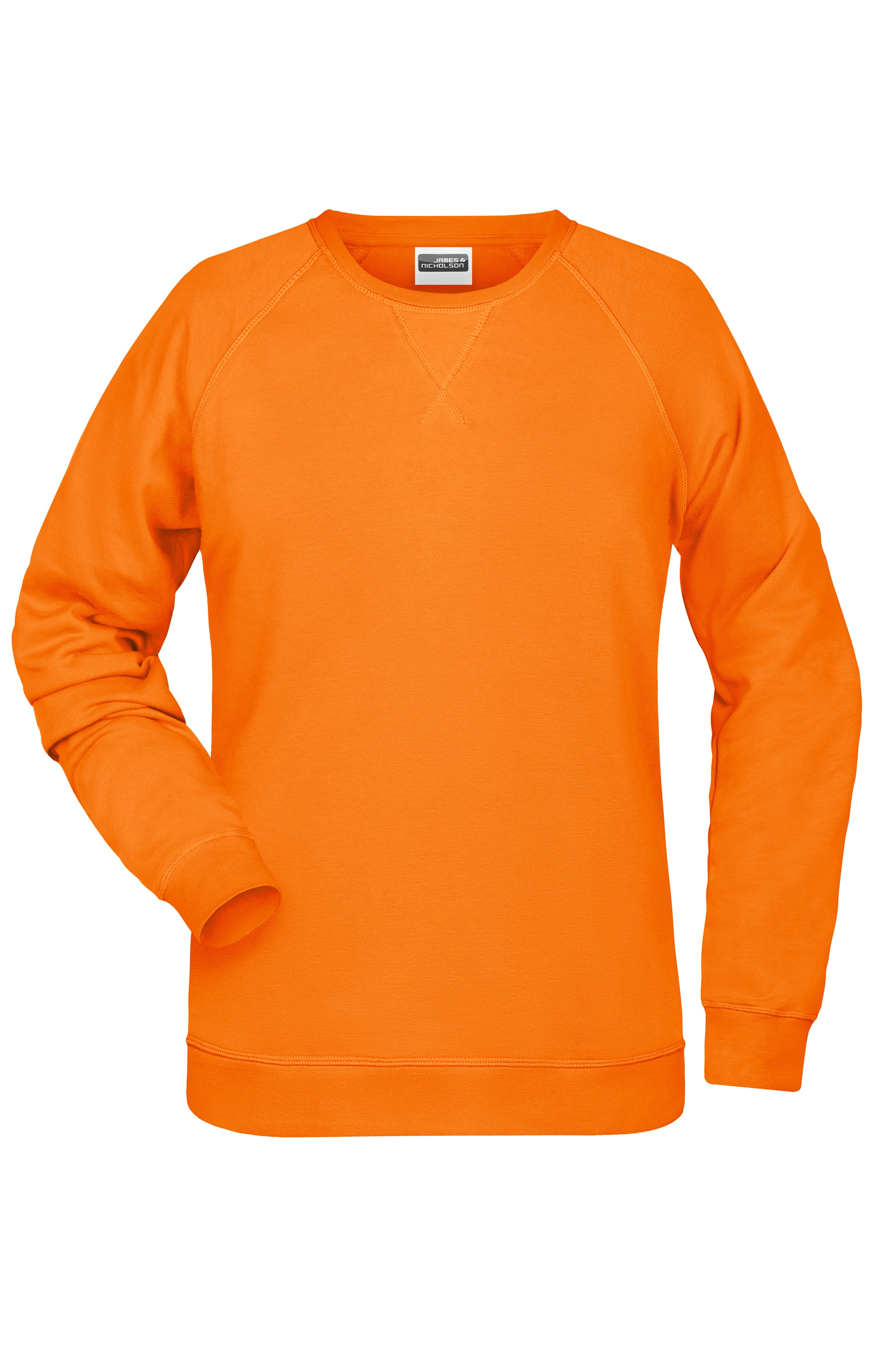 James & Nicholson Leicht tailliertes Damen Sweatshirt orange