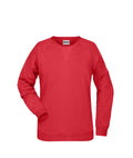 James & Nicholson Leicht tailliertes Damen Sweatshirt red