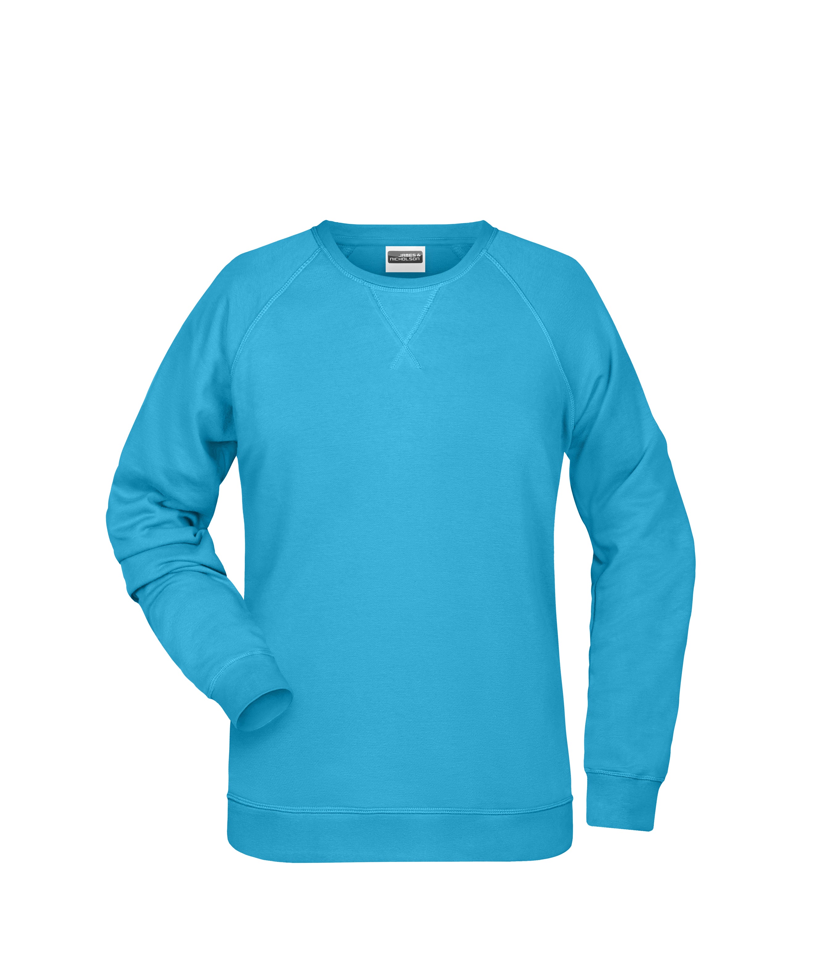 James & Nicholson Leicht tailliertes Damen Sweatshirt turquoise