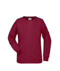 James & Nicholson Leicht tailliertes Damen Sweatshirt wine