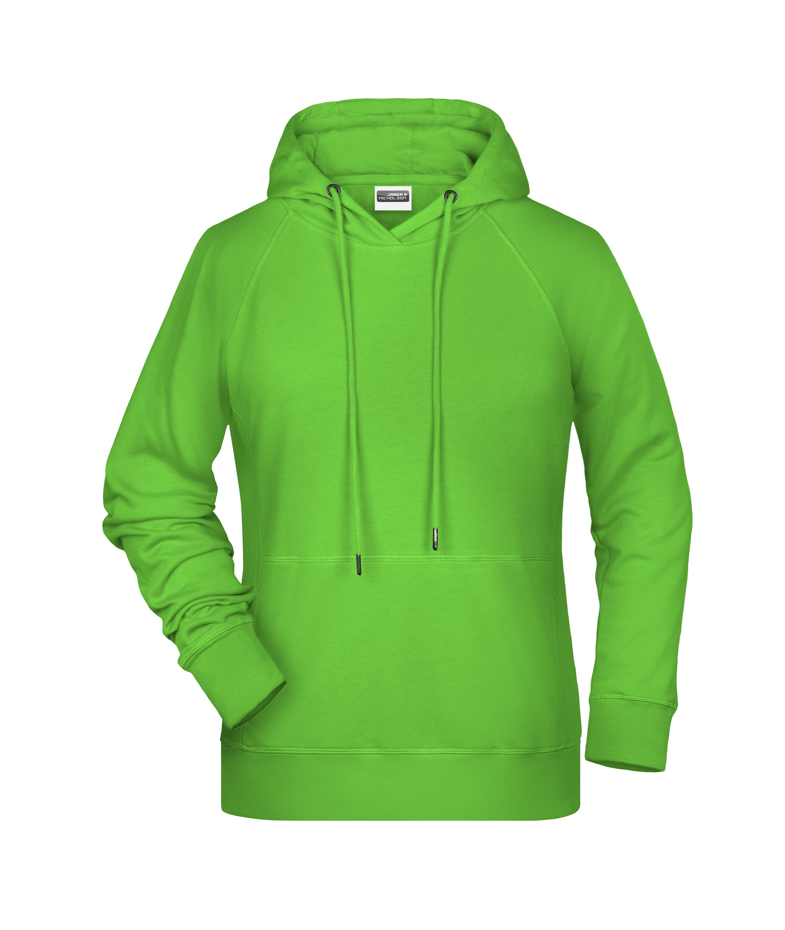 James & Nicholson Damen Kapuzensweatshirt lime-green