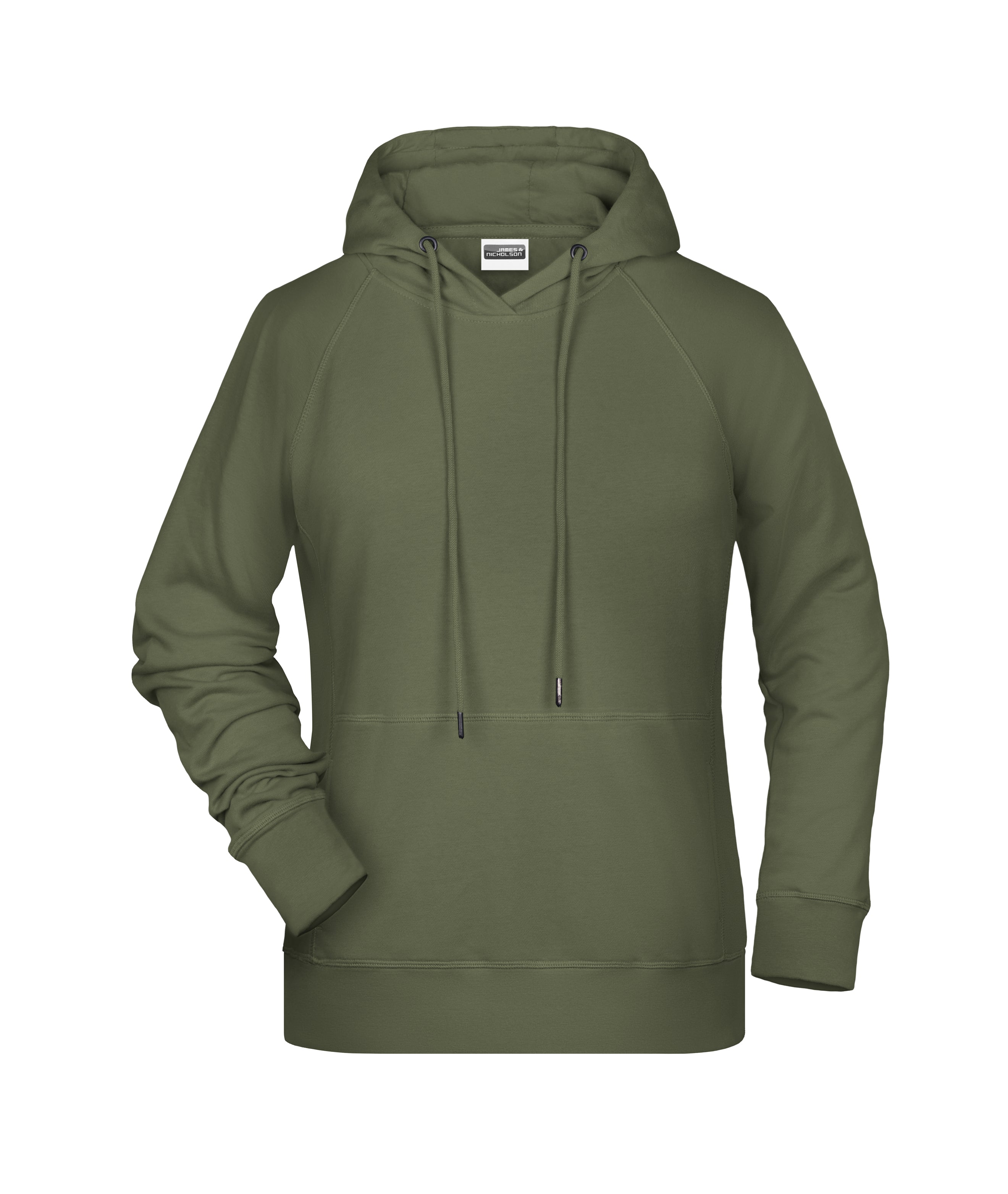 James & Nicholson Damen Kapuzensweatshirt olive