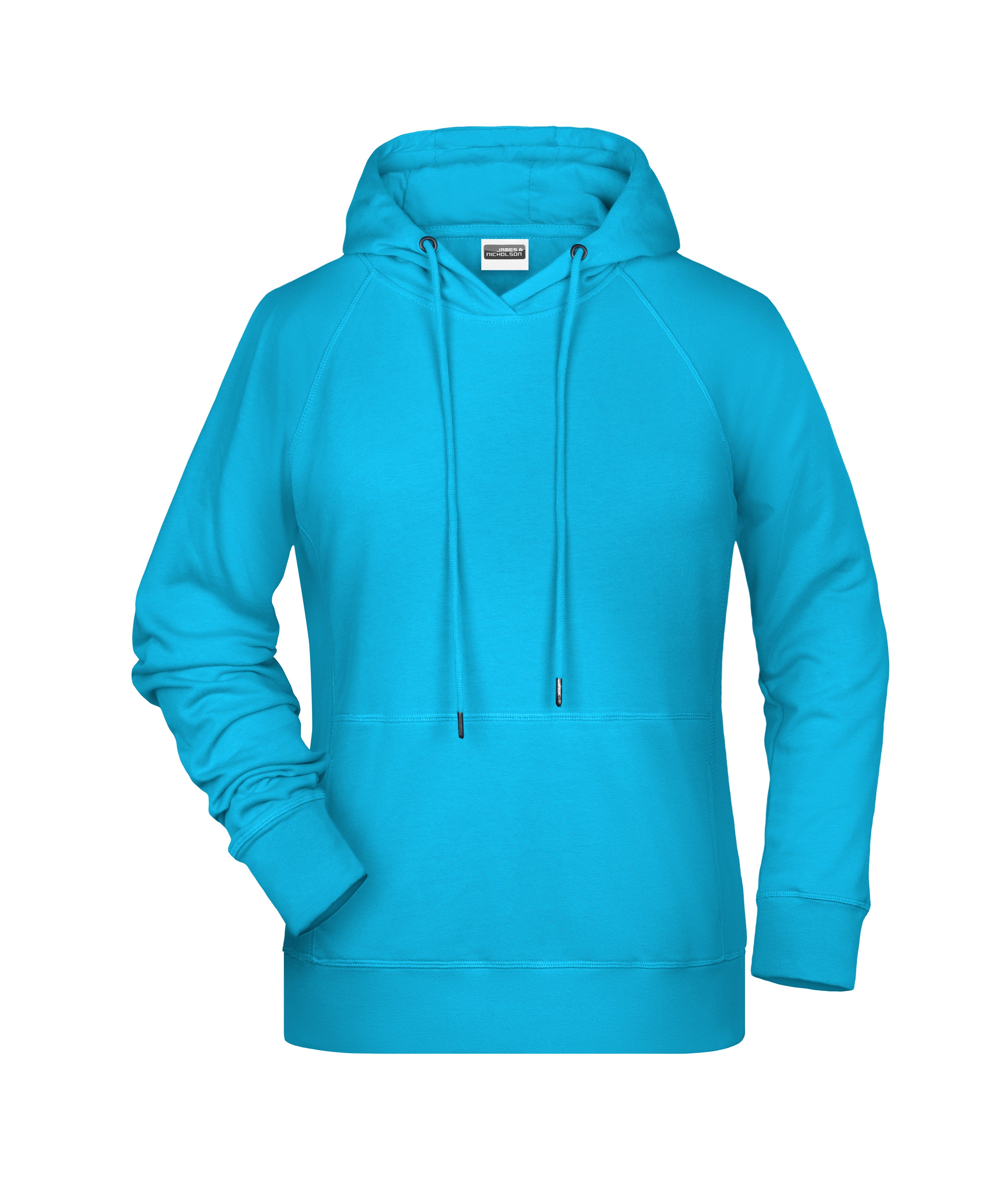 James & Nicholson Damen Kapuzensweatshirt turquoise