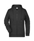 James & Nicholson Damen Sweat-Jacke black-heather