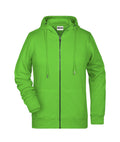 James & Nicholson Damen Sweat-Jacke lime-green