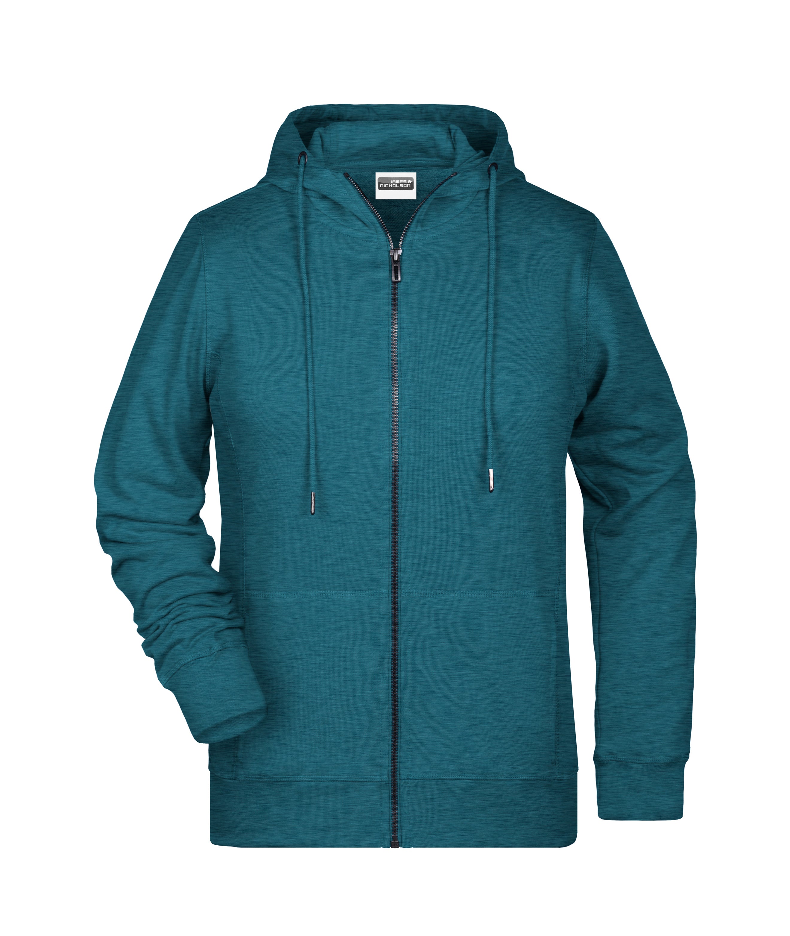 James & Nicholson Damen Sweat-Jacke petrol-melange