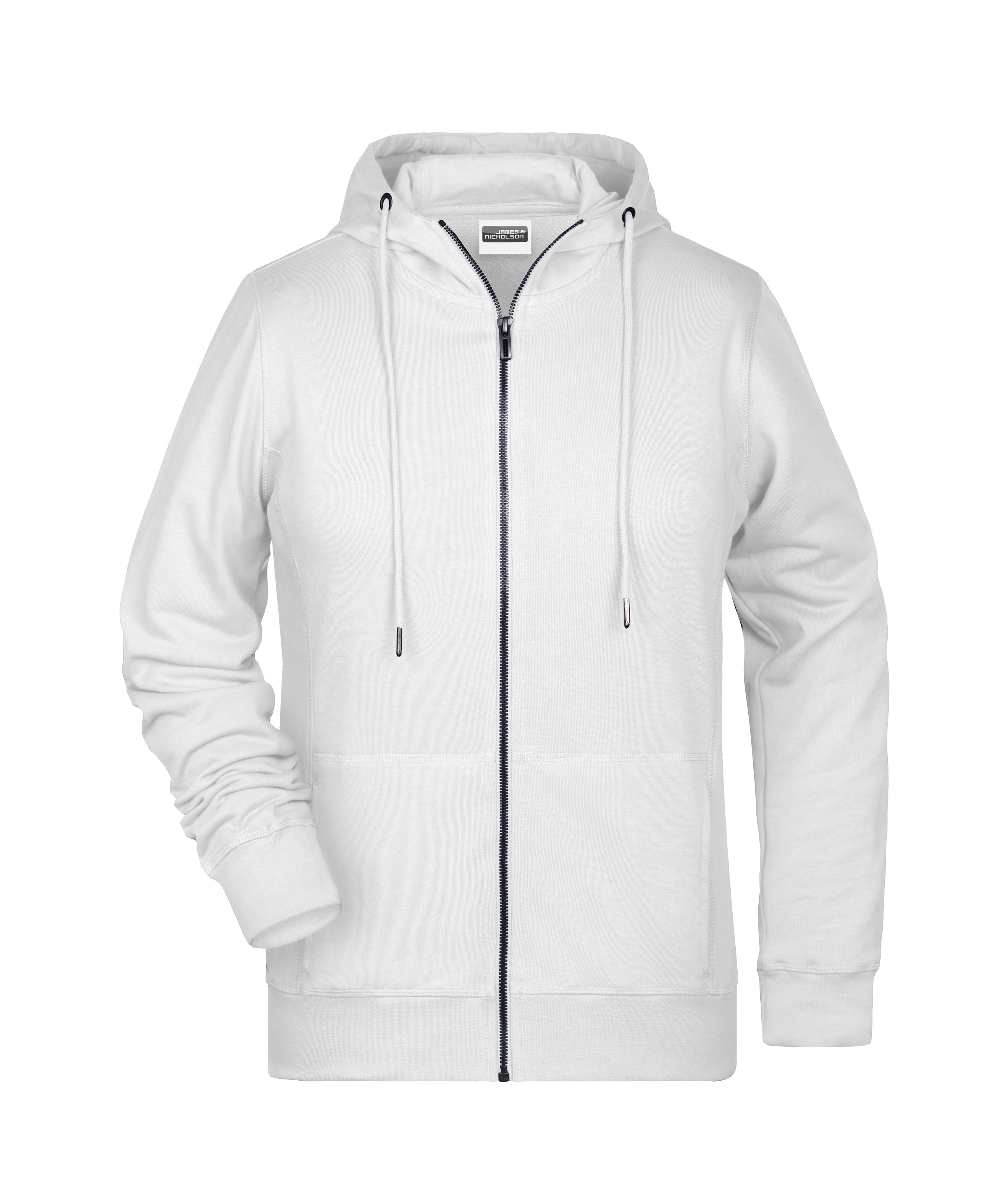 James & Nicholson Damen Sweat-Jacke white