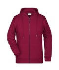 James & Nicholson Damen Sweat-Jacke wine
