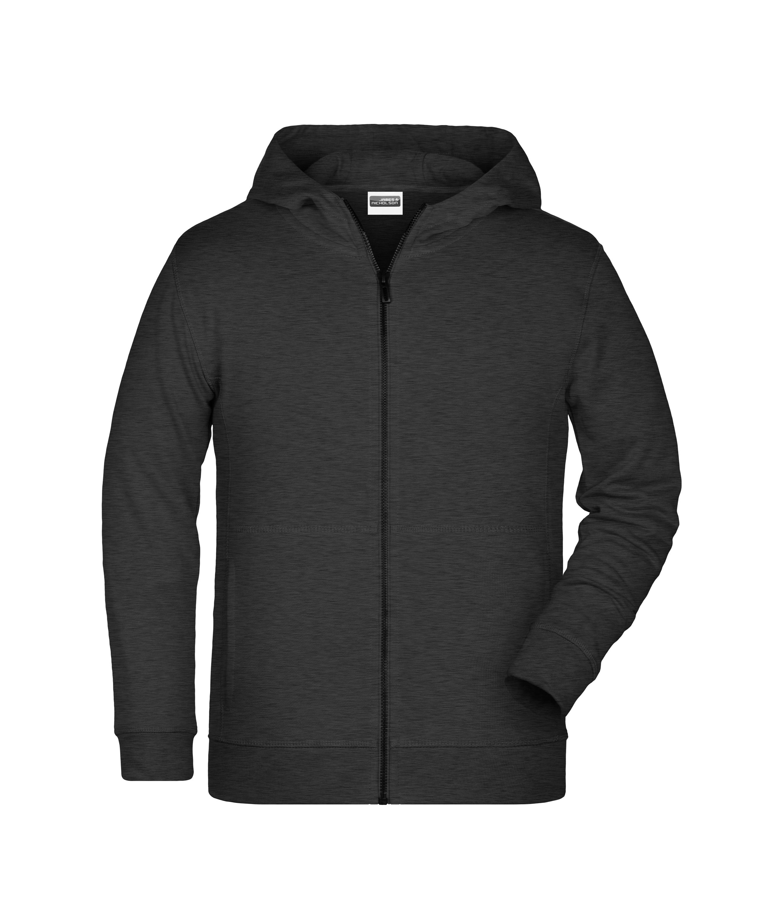 James & Nicholson Kinder Sweat-Jacke black-heather