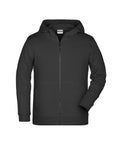 James & Nicholson Kinder Sweat-Jacke black