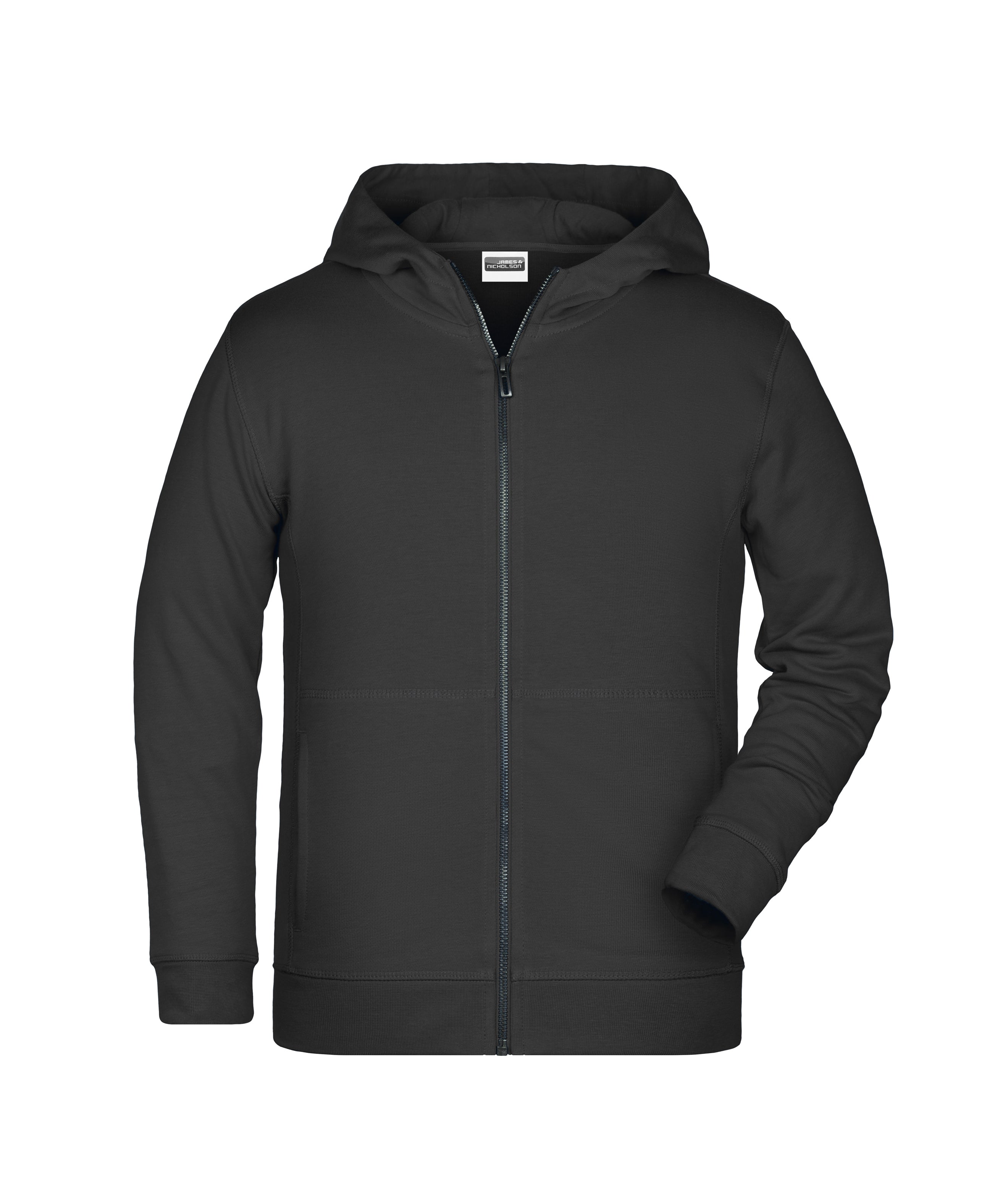 James & Nicholson Kinder Sweat-Jacke black