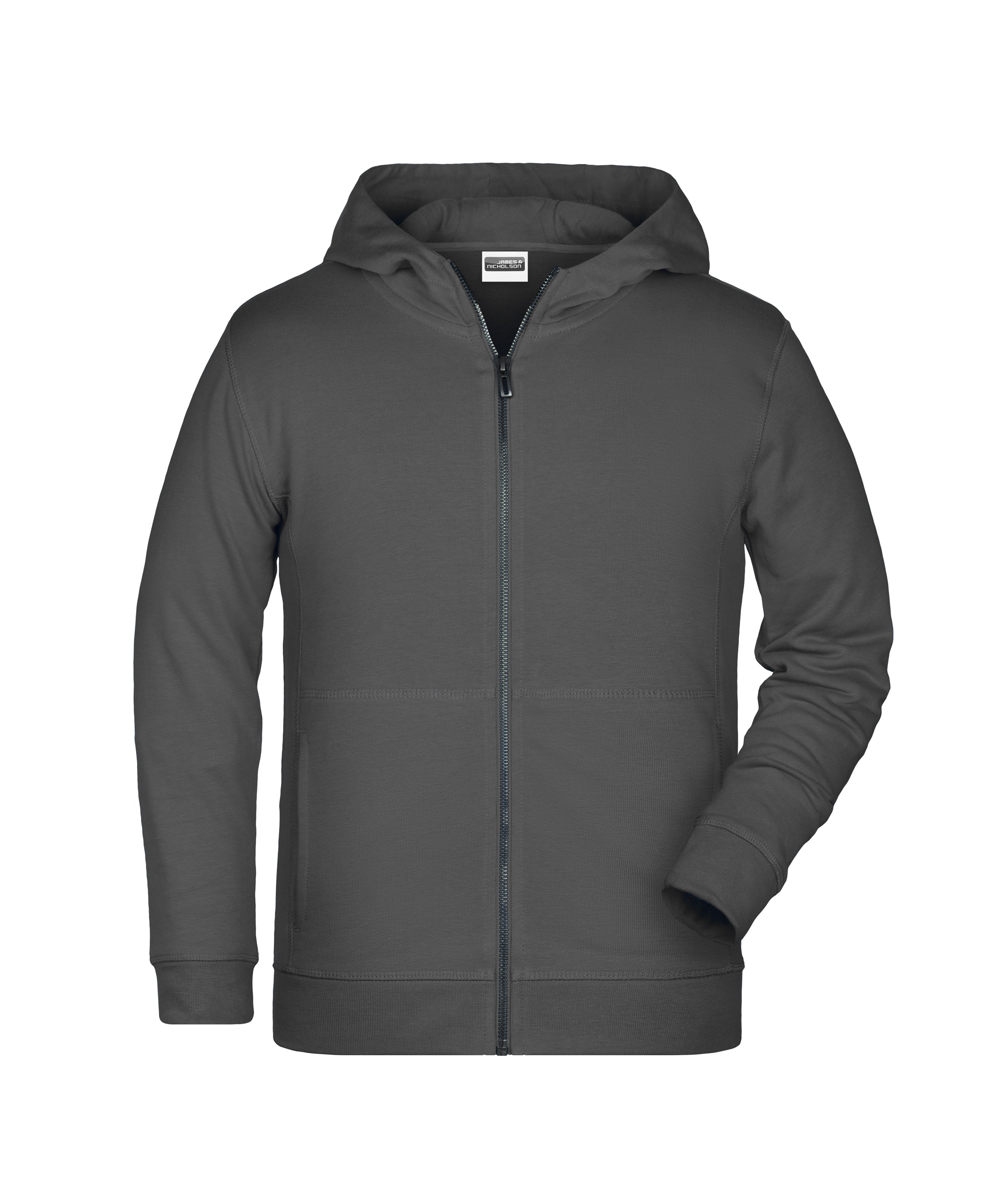 James & Nicholson Kinder Sweat-Jacke graphite