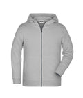 James & Nicholson Kinder Sweat-Jacke grey-heather