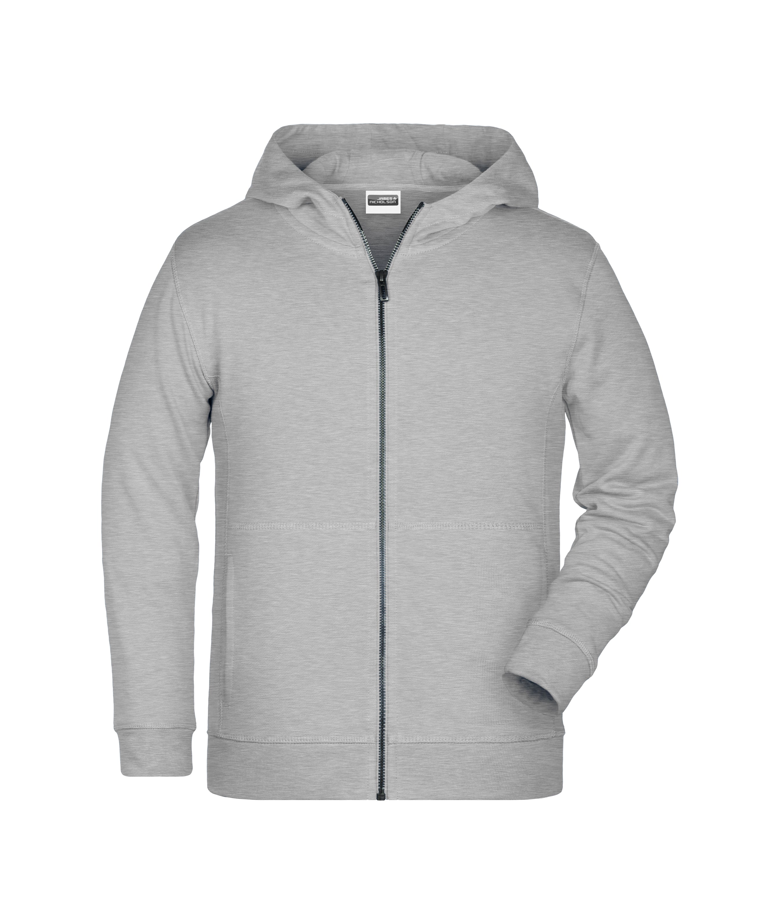 James & Nicholson Kinder Sweat-Jacke grey-heather