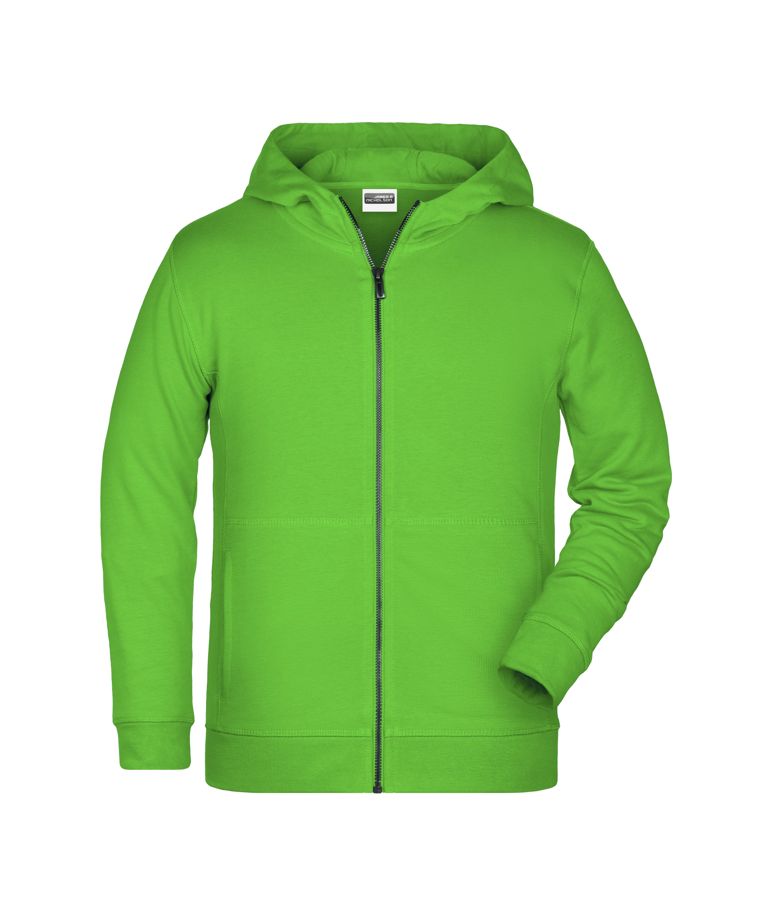 James & Nicholson Kinder Sweat-Jacke lime-green