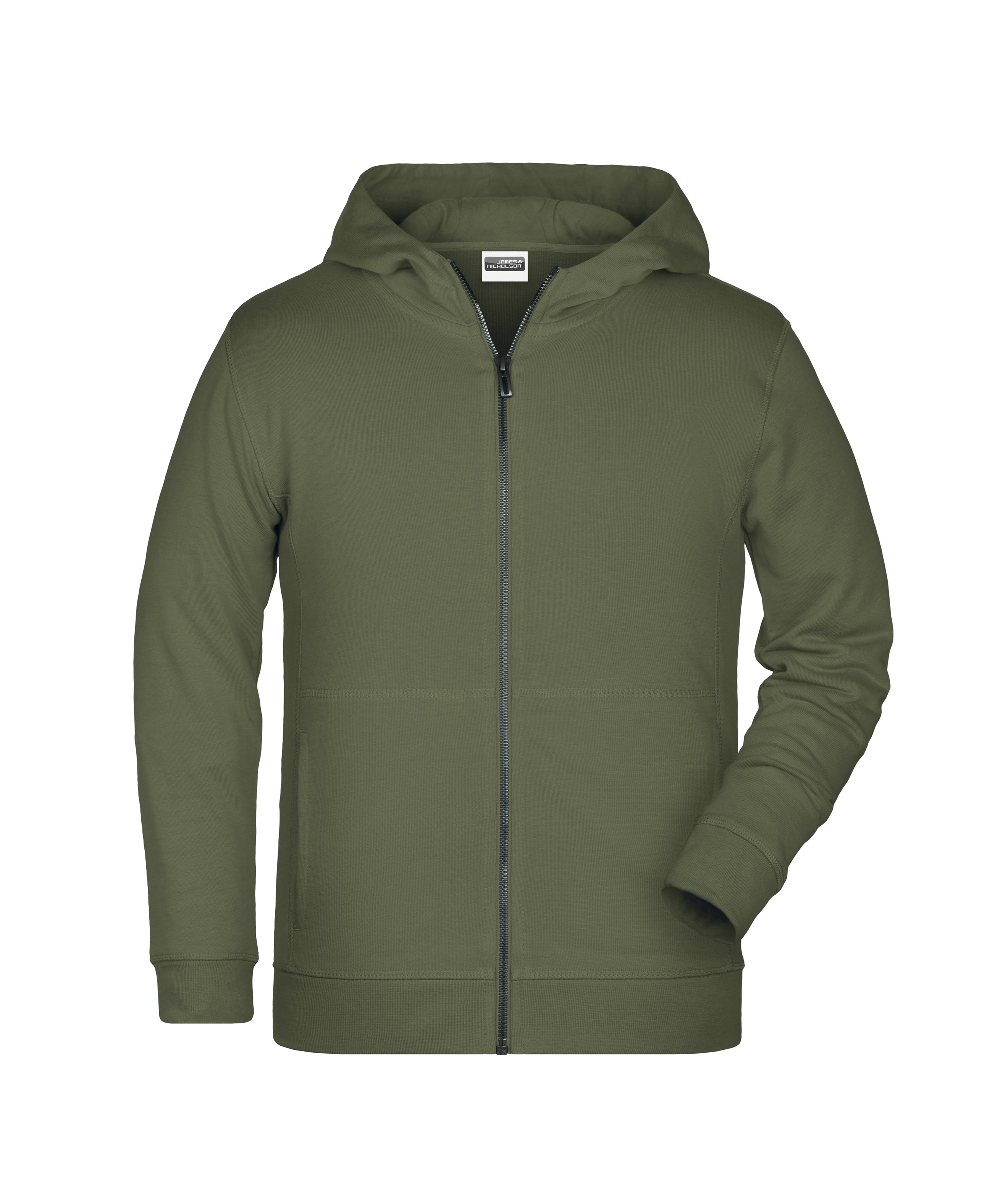 James & Nicholson Kinder Sweat-Jacke olive