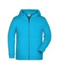 James & Nicholson Kinder Sweat-Jacke turquoise
