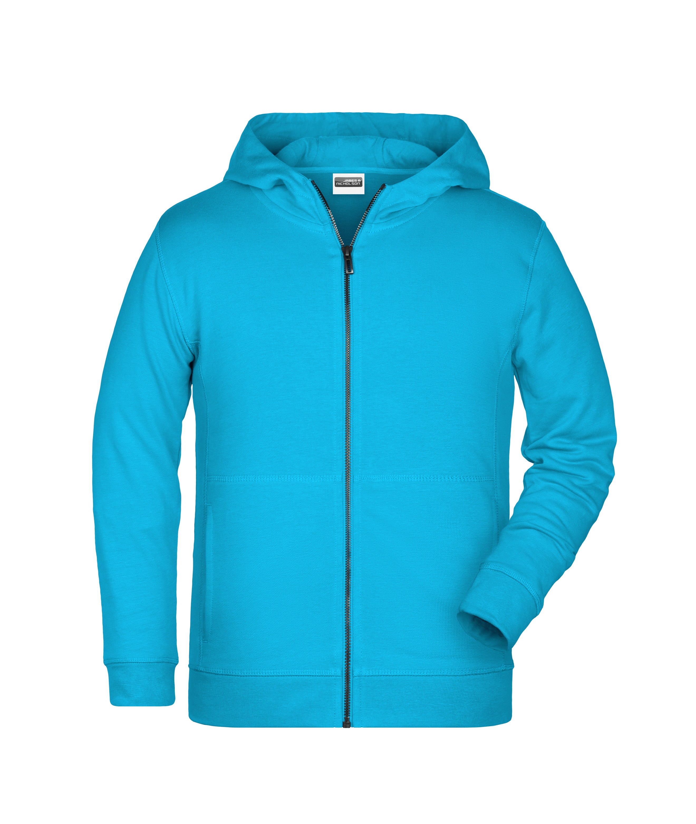 James & Nicholson Kinder Sweat-Jacke turquoise