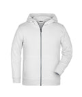 James & Nicholson Kinder Sweat-Jacke white