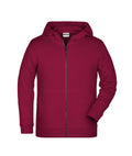 James & Nicholson Kinder Sweat-Jacke wine