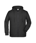 James & Nicholson Herren Sweat-Jacke black-heather