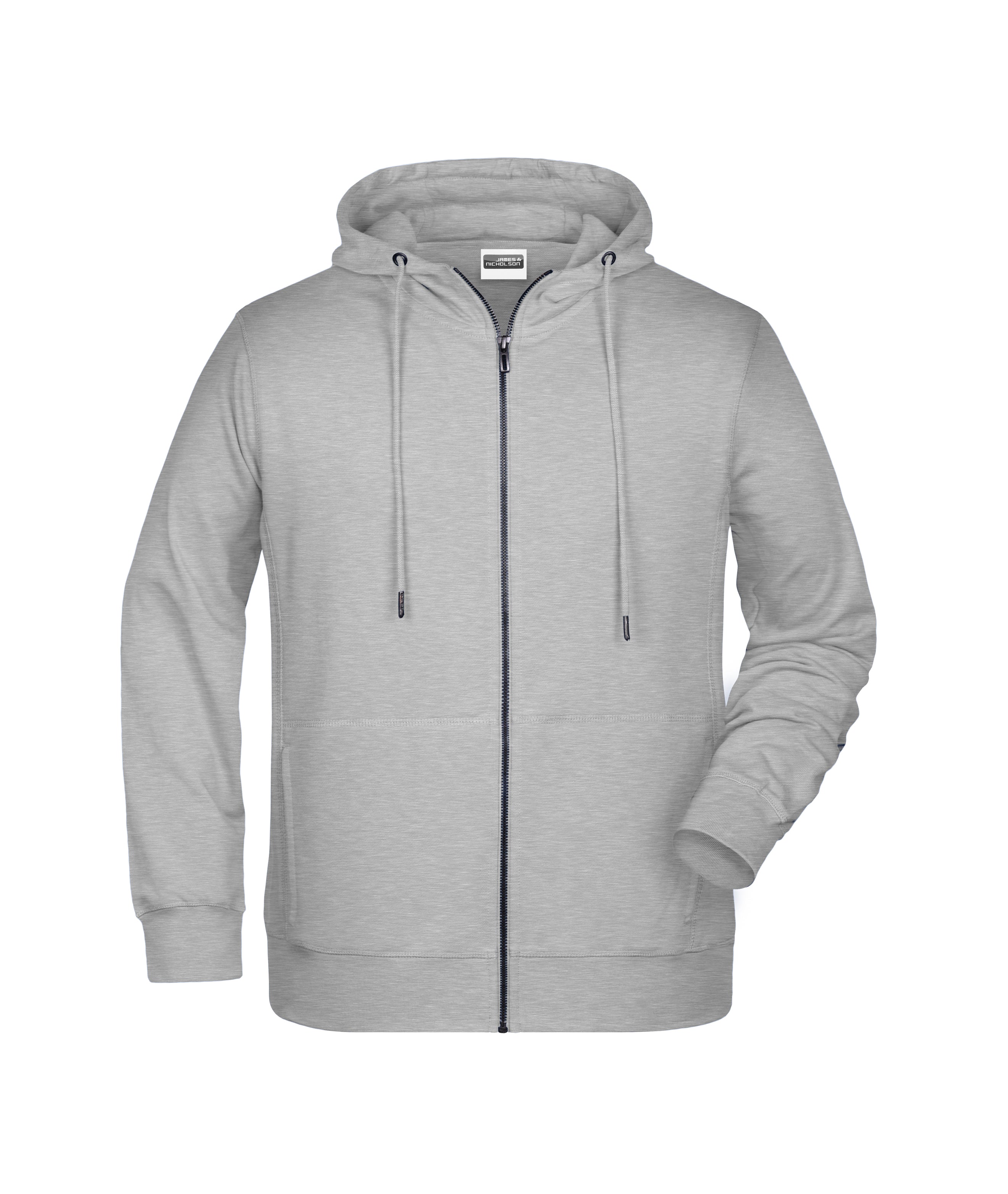 James & Nicholson Herren Sweat-Jacke grey-heather